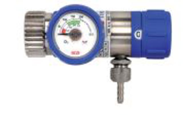 Medical oxygen regulator, single flow, cylinder connection 5/8"